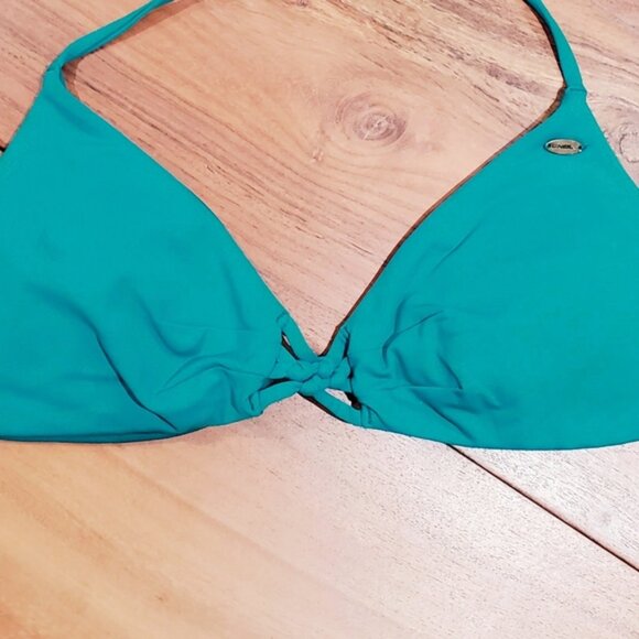 O’Neill Saltwater Teal Triangle Bikini + Ruched Cheeky Bikini Bottom Set - Picture 10 of 10